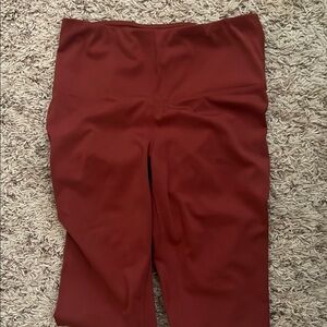 90 degree High-Waisted Red Leggings